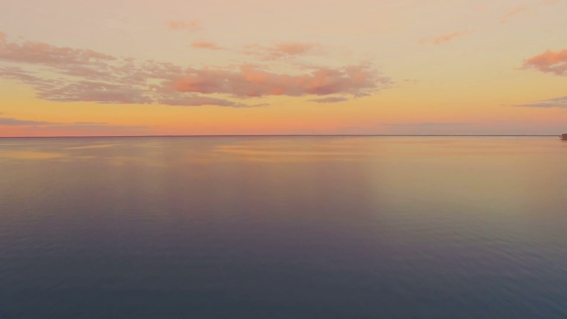 Sunset over a lake