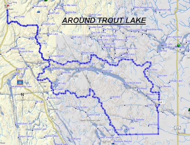 Map of Around Trout Lake