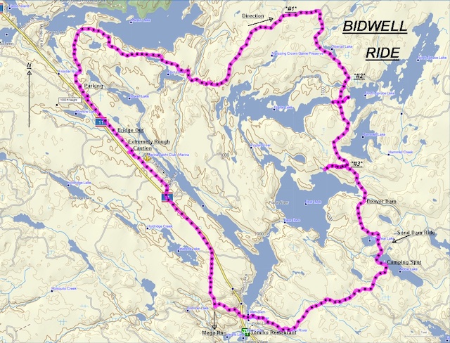 Map of BidwellRide
