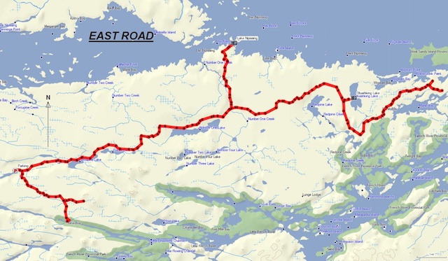 Map of East Road Ride