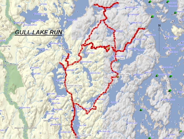 Map of Gull Lake ride