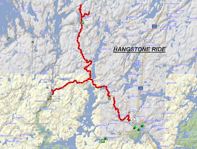 map of Hangstone ride