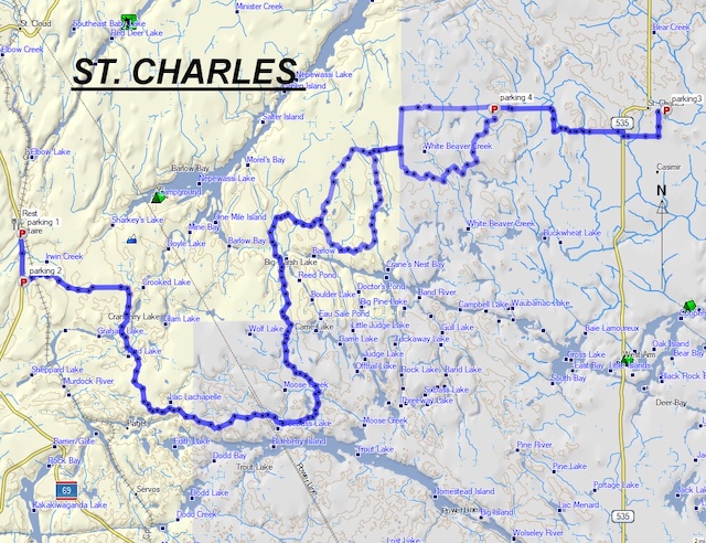 map of St. Charles To Estaire ride