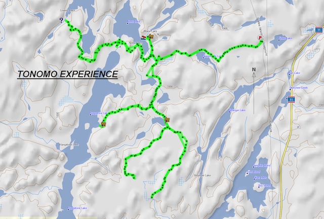 map of Tonomo Experience ride