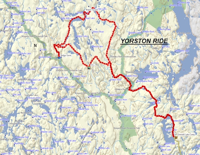 map of Yorston ride
