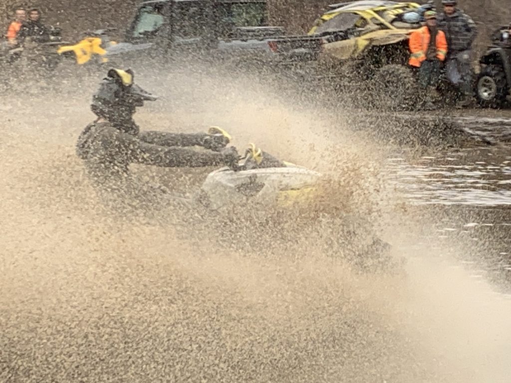 ATV deep in mud